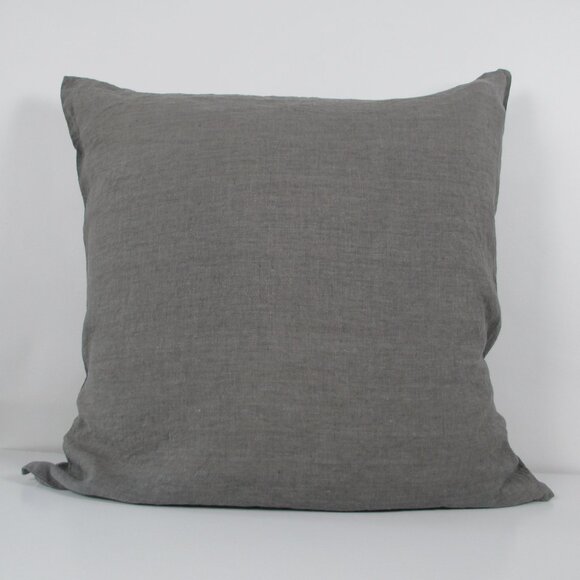 RESTORATION HARDWARE EURO SQUARE LINEN PILLOW SHAM + DOWN ALTERNATIVE PILLOW - Picture 5 of 16